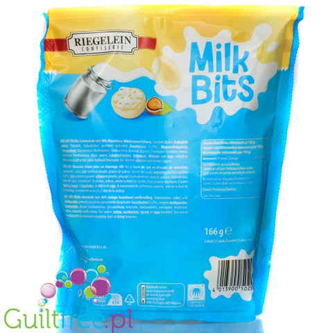 Riegelein Confiserie Milk Bits Weisse Schokolade (CHEAT MEAL) - white chocolate balls with walnut filling