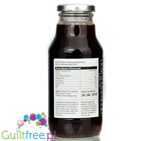 Manufaktura Grajfka Keto Syrop z Truskawek - ekologiczny syrop truskawkowy z erytrolem bez dodatku cukru