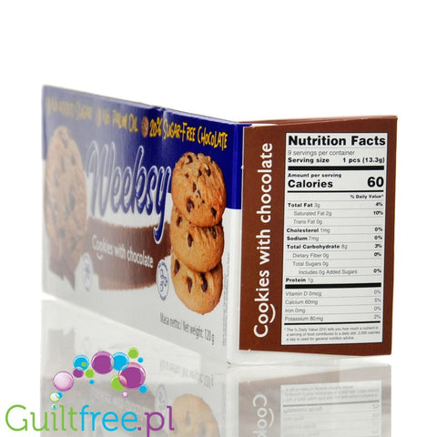 Weeksy Chocolate Chip - chocolate chip cookies with no added sugar or palm oil