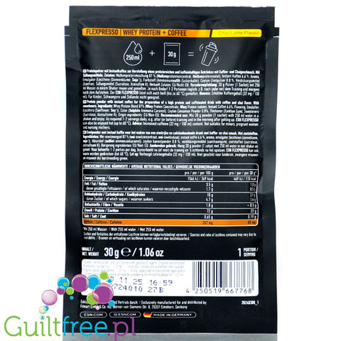 ESN Flexpresso Protein Coffee Hazelnut Macchiato 30g -  orzechowa kawa proteinowa 22g białka, saszetka