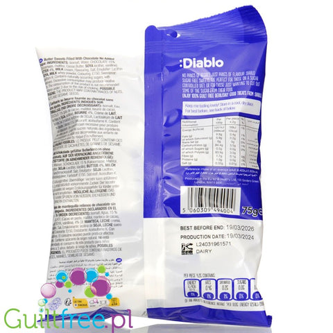 Diablo Butter Chocolate Sweets - sugar-free buttery caramels with chocolate filling, 12kcal