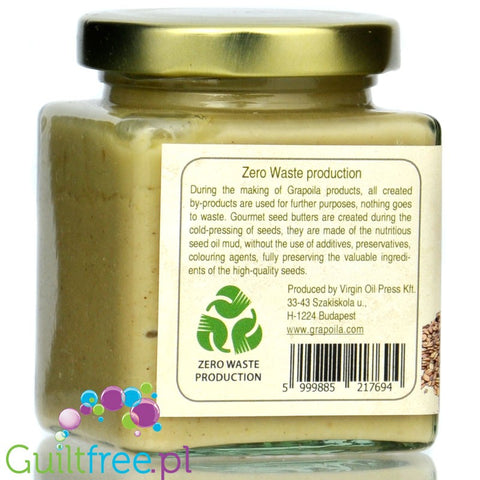Grapoila Sesame Butter - surowa tłoczona na zimno miazga sezamowa tahini jasne 100%