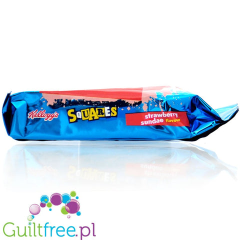 Kellogg's Rice Krispies Squares Strawberry Sundae - lekki batonik ryżowy 119kcal o smaku lodów truskawkowych