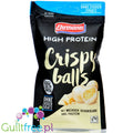 Ehrmann Protein Crispy Weisser Schokolade Balls - crispy balls with white chocolate coating