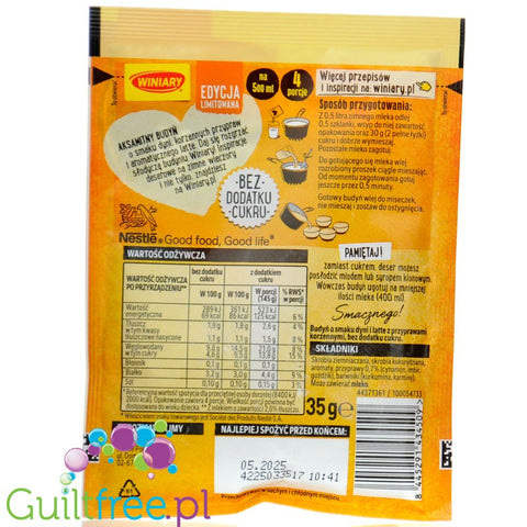 Winiary Budyń Pumpkin Spice Latte bez dodatku cukru, edycja limitowana