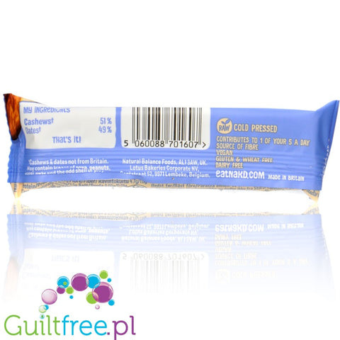 Nakd Cashew Cookie Fruit & Nut RAW Bar - vegan cashew bar with no added sugar