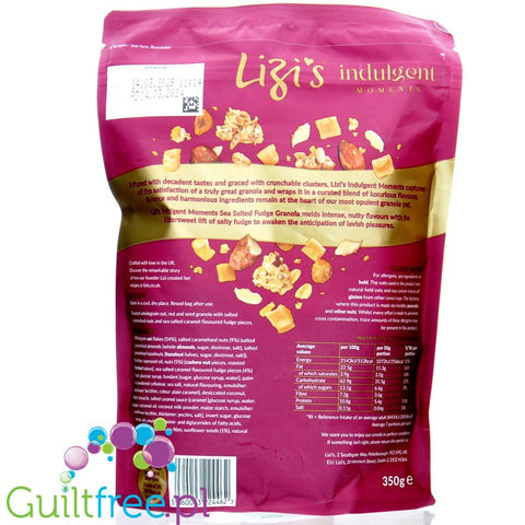 Lizi's Indulge Sea Salt Fudge Praline - gluten-free granola with fudge and salted caramelized almonds