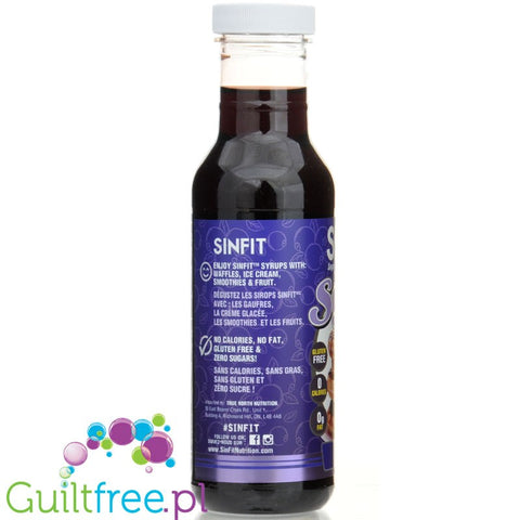 Sinfit Syrup Blueberry - syrop jagodowy bez cukru, tłuszczu i kalorii