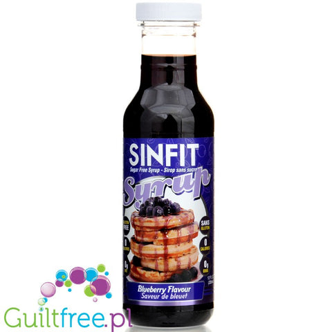 Sinfit Syrup Blueberry - syrop jagodowy bez cukru, tłuszczu i kalorii