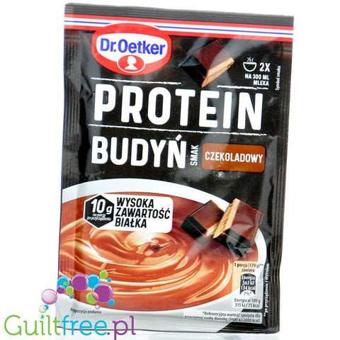Dr Oetker Protein Budyń - smak czekoladowy - proteinowy budyń czekoladowy w proszku 10g białka