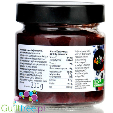 And it's Good KETO Forest Fruit Jam 31kcal - no added sugar, with stevia and erythrol