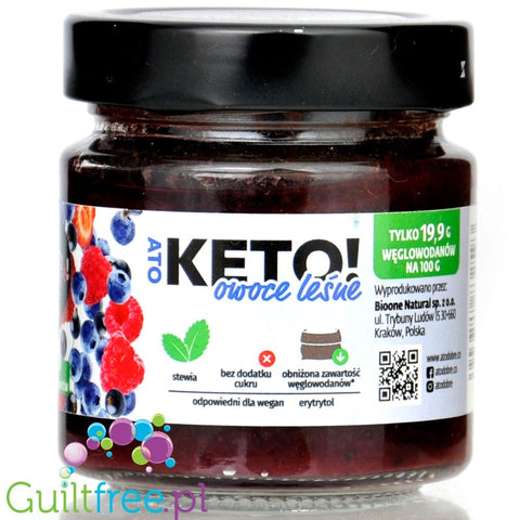 And it's Good KETO Forest Fruit Jam 31kcal - no added sugar, with stevia and erythrol