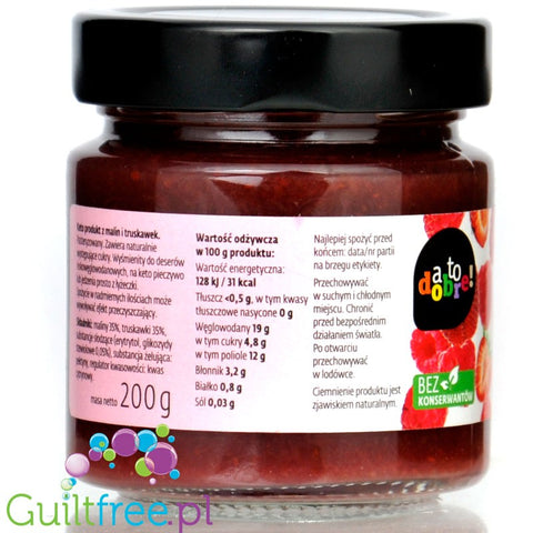 And it's Good KETO Raspberry Strawberry Jam 31kcal - no added sugar, with stevia and erythrol