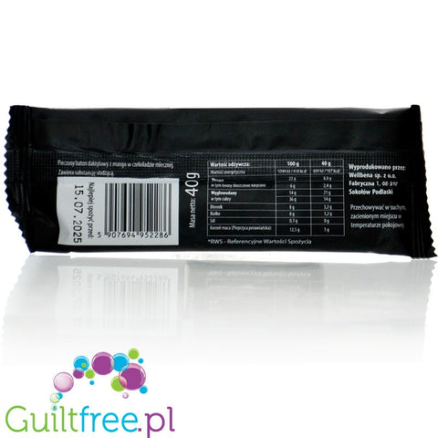 Dobry Squad Vitamin Power Maca - baton daktylowy z mango w mlecznej czekoladzie bez dodatku cukru