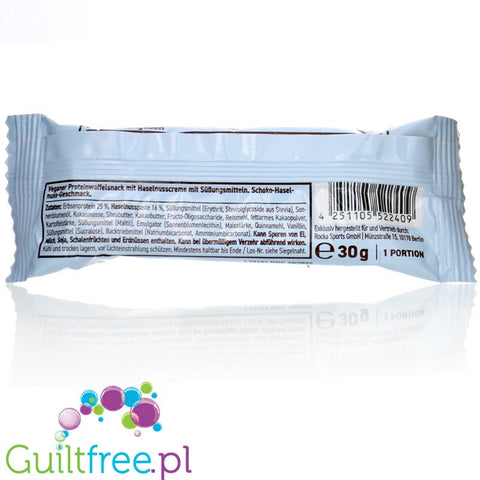 Rocka Nutrition Waffle Protein Bar Choco Hazelnut - vegan protein waffle with peanut filling with no added sugar.