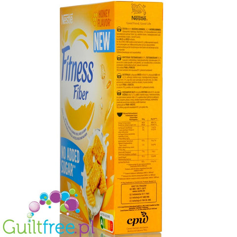 Nestle Fitness Fiber Honey - whole grain breakfast cereal with quinoa flavored with honey, no added sugar