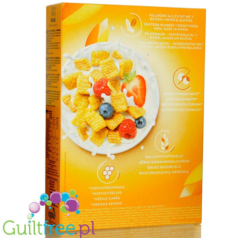 Nestle Fitness Fiber Honey - whole grain breakfast cereal with quinoa flavored with honey, no added sugar