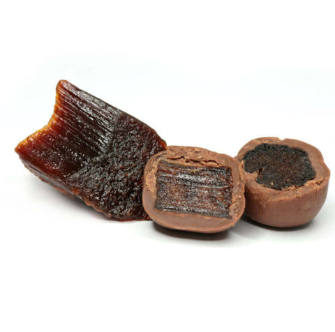 RAW COCOA Rhubarb in Creamy Chocolate - rabarbar w wegańskiej nie-mlecznej czekoladzie bez cukru i oleju palmowego