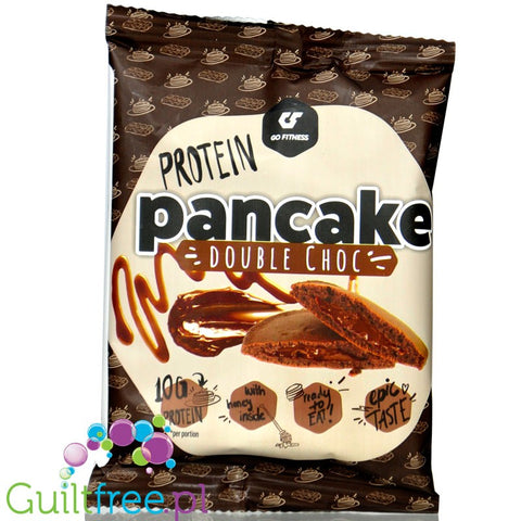 Go Fitness Protein Double Chocolate Pancake - chocolate protein pancake with chocolate mass 164kcal