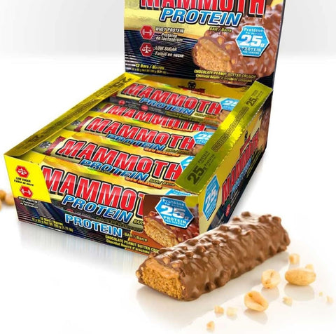 Mammoth Protein Bar Chocolate Peanut Butter Crunch - białkowy baton-gigant XXL 25g białka Czekolada & Masło Orzechowe