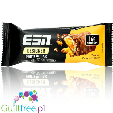 ESN Designer Bar Peanut Caramel - baton białkowy z karmelem i orzechami ziemnymi w mlecznej czekoladzie