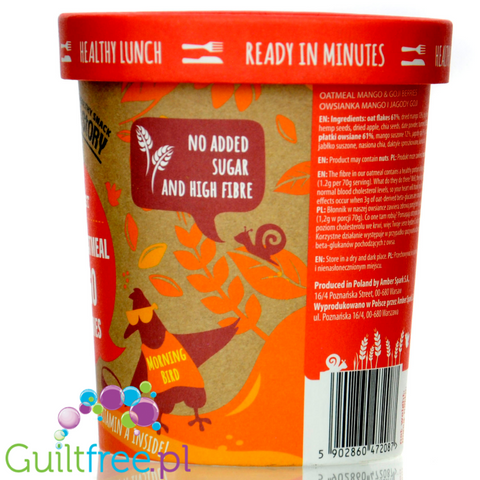 Brand New Story Breakfast Oatmeal Mango & Goji - breakfast oatmeal with mango, chia and goji berries