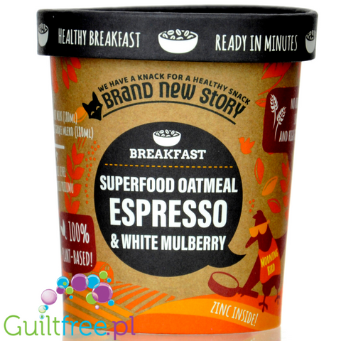 Brand New Story Breakfast Oatmeal Espresso & White Mulberry - owsianka śniadaniowa z kawą i białą morwą