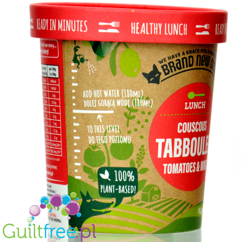 Brand New Story, Lumch Couscous Tabbouleh Tomatoes & Mint - danie orientalne instant z pomidorami i z miętą