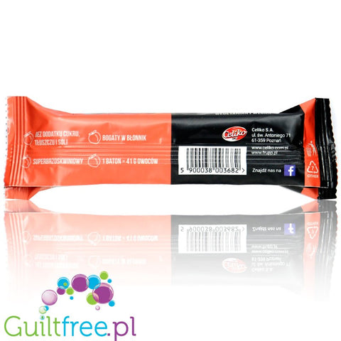 Frupp Brzoskwinia - chrupiący liofilizowany owocowy batonik 34 kcal, 28% błonnika