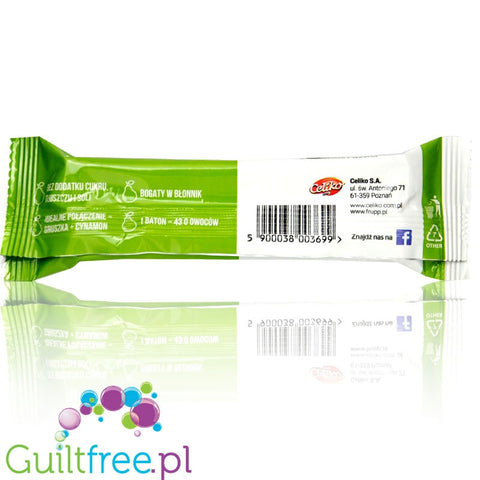 Frupp Gruszka - chrupiący liofilizowany owocowy batonik 34 kcal, 28% błonnika