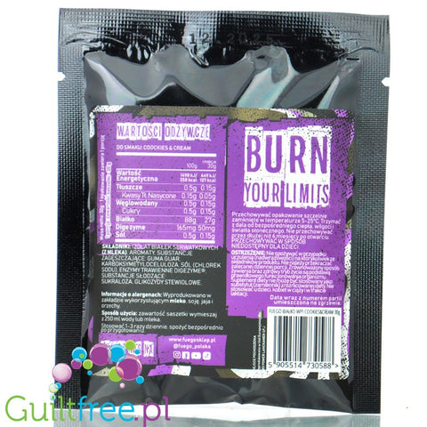 Fuego Iso Protein Blueberry Milkshake 30g - whey protein isolate with berry milkshake flavor