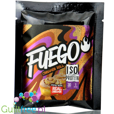 Fuego Iso Protein Cinnamon Roll 30g - izolat białek serwatkowych o smaku cynamonowej drożdżówki