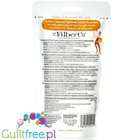 Mr Filbert's Somerset Applewood Smoked Mixed Nuts - gently smoked peanuts, cashews and almonds