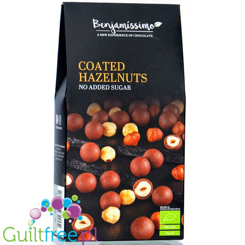 Benjamissimo Coated Hazelnuts - orzechy laskowe w wegańskiej czekoladzie pralinkowej bez dodatku cukru i maltitolu