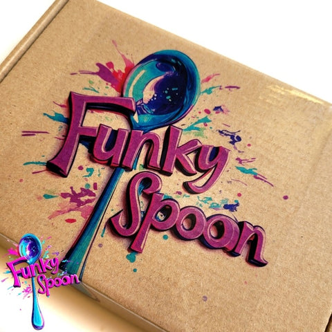 Funky Spoon engraved spoon with affirmation, Cobalt 17cm, Joy is licking the Spoon