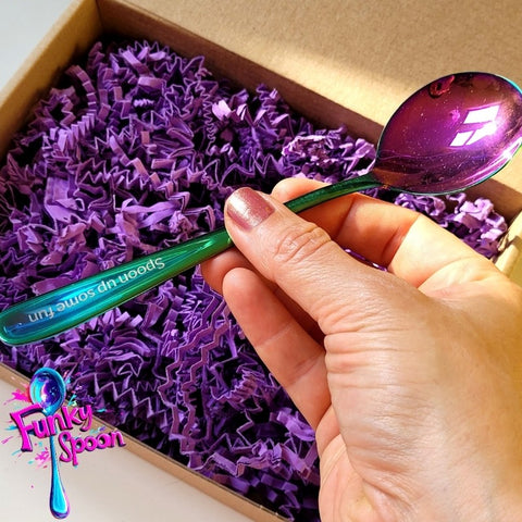 Funky Spoon engraved spoon with affirmation, Rainbow 17cm, Spoon up Some Fun