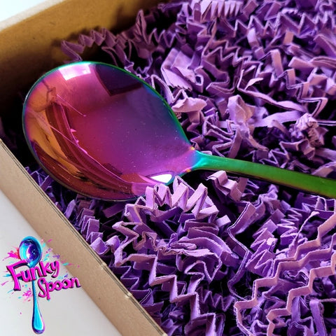 Funky Spoon engraved spoon with affirmation, Rainbow 17cm, Spoon up Some Fun