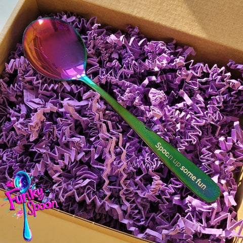 Funky Spoon engraved spoon with affirmation, Rainbow 17cm, Spoon up Some Fun