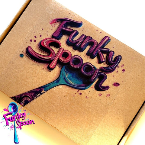 Funky Spoon engraved measuring spoon with sealing buckle, Rainbow