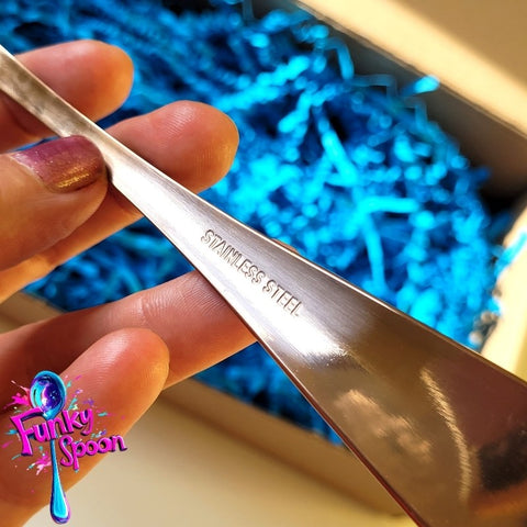 Funky Spoon engraved spoon with affirmation, Rose Gold 19cm, Eat, Love, Laugh, Repeat