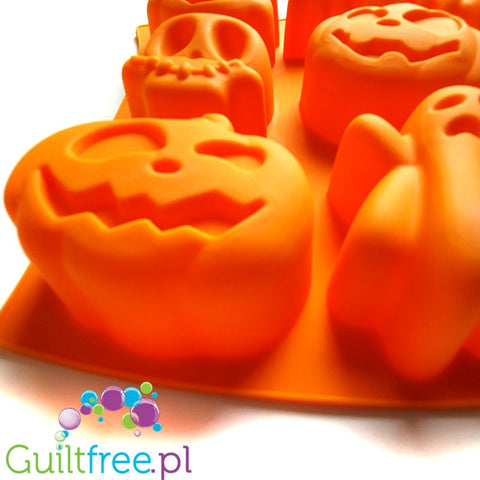 Silikonowa foremka do muffinek i babeczek, Halloween, dynie & czaszki