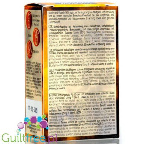 InStick Energy Cola Orange - instant sachet, sugar-free energy drink, Orange Cola