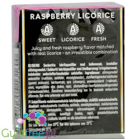 Läkerol Raspberry - sugar-free licorice with raspberry flavor