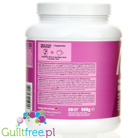 More Nutrition Protein Milkyccino White Almond Coconut 0.5kg - protein nutrient with casein, White Almond Coconut