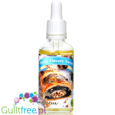 Funky Flavors Sweet Strucla z Makiem - kropelki o smaku ciasta drożdżowego z makiem i bakaliami bez cukru i tłuszczu