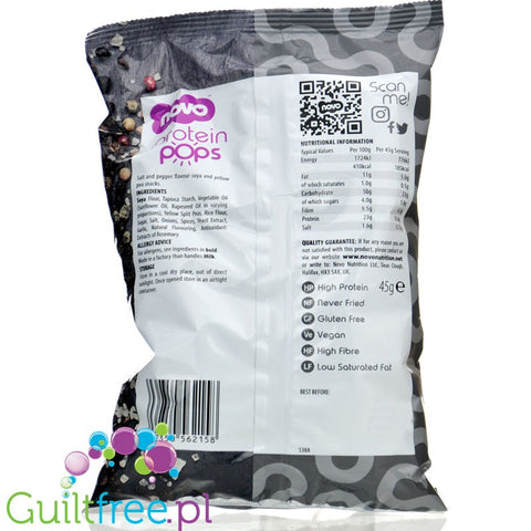 Novo Foods Protein Chips Salt & Pepper - Protein Chips 65% less fat, Salt & Pepper flavor.