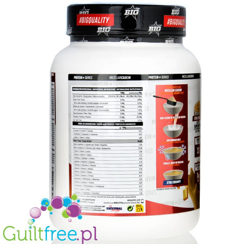 BIG® Micellar Casein, Mowgly White Chocolate 1kg - kazeina z Lacprodan MicelPure®, Biała Czekolada & Maślany Herbatnik