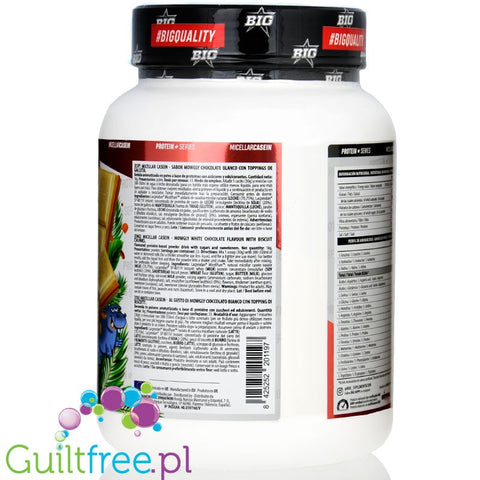 BIG® Micellar Casein, Mowgly White Chocolate 1kg - kazeina z Lacprodan MicelPure®, Biała Czekolada & Maślany Herbatnik