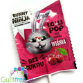 Bunny Ninja Lolli Pop, Cherry 14kcal - sugar-free cherry-flavored lollipop with xylitol