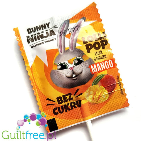 Bunny Ninja Lolli Pop, Mango 14kcal - sugar-free lollipop with xylitol